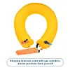 Inflatable Life Jacket Adult Round Buoys Rescue Waist Ring for Kayaking Swimming
