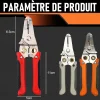 Pinces &agrave; fendre de r&eacute;paration Pinces coupantes multifonctions Pinces &agrave; d&eacute;nuder durables