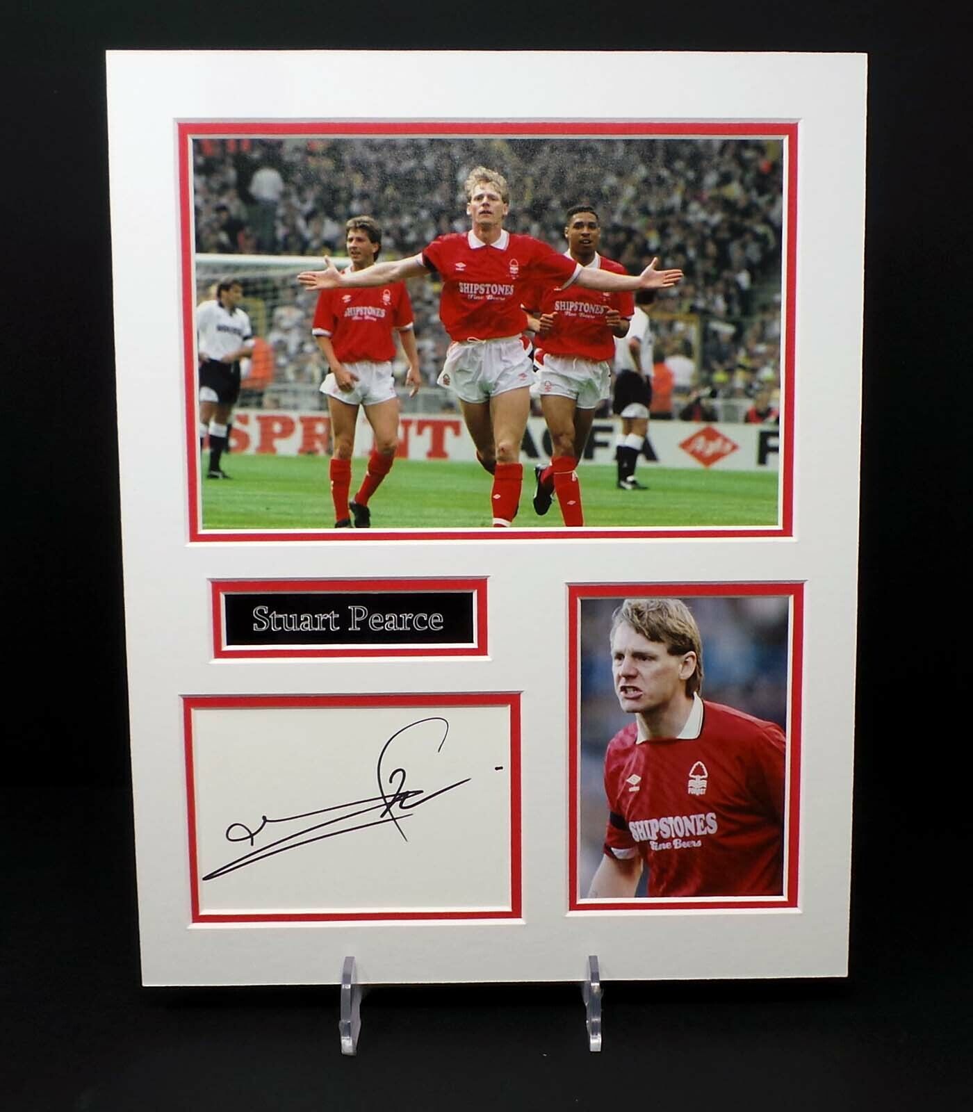 Stuart PEARCE Signed Mounted Photo Poster painting Display AFTAL RD COA Nottingham Forest Legend