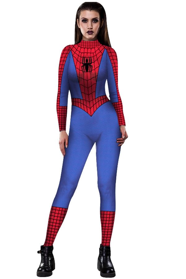 Sexy Spiderman Bodysuit Halloween Costumes-elleschic