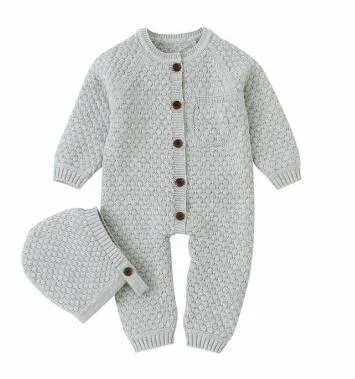 Baby Girl Romper Knitted Newborn Baby Clothes Romper With Hat Infant Toddler Jumpsuit For Kids Cotton Toddler Boys Jumpsuit