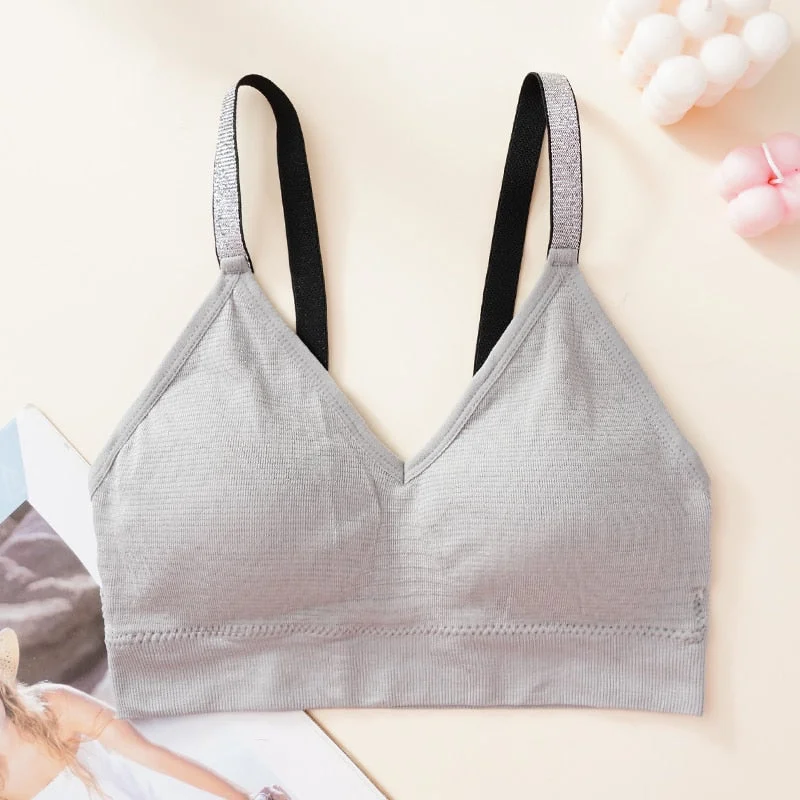 Fashion Camis Bright Silk Push Up Sexy Bralette Women's Camis Padded Tanks Clothing for Women Crop Tops Short Vest