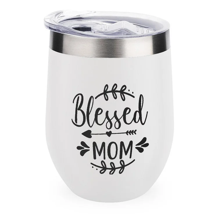 Blessed Mom 11512545 Stainless Steel Insulated Cup Traval Mugs - Heather Prints Shirts