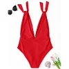 ZAFUL Swimwear Women One-Piece Swimsuit Sexy High Waisted Swimsuit Deep V-Neck Plunging Neck Unlined One Piece Bathing Suit