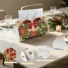 Xmas Wreath DIY Pearl Diamond Painting PU Cover Tissue Holder Kit Pearl Art Painting Decoration for Home & Gifts