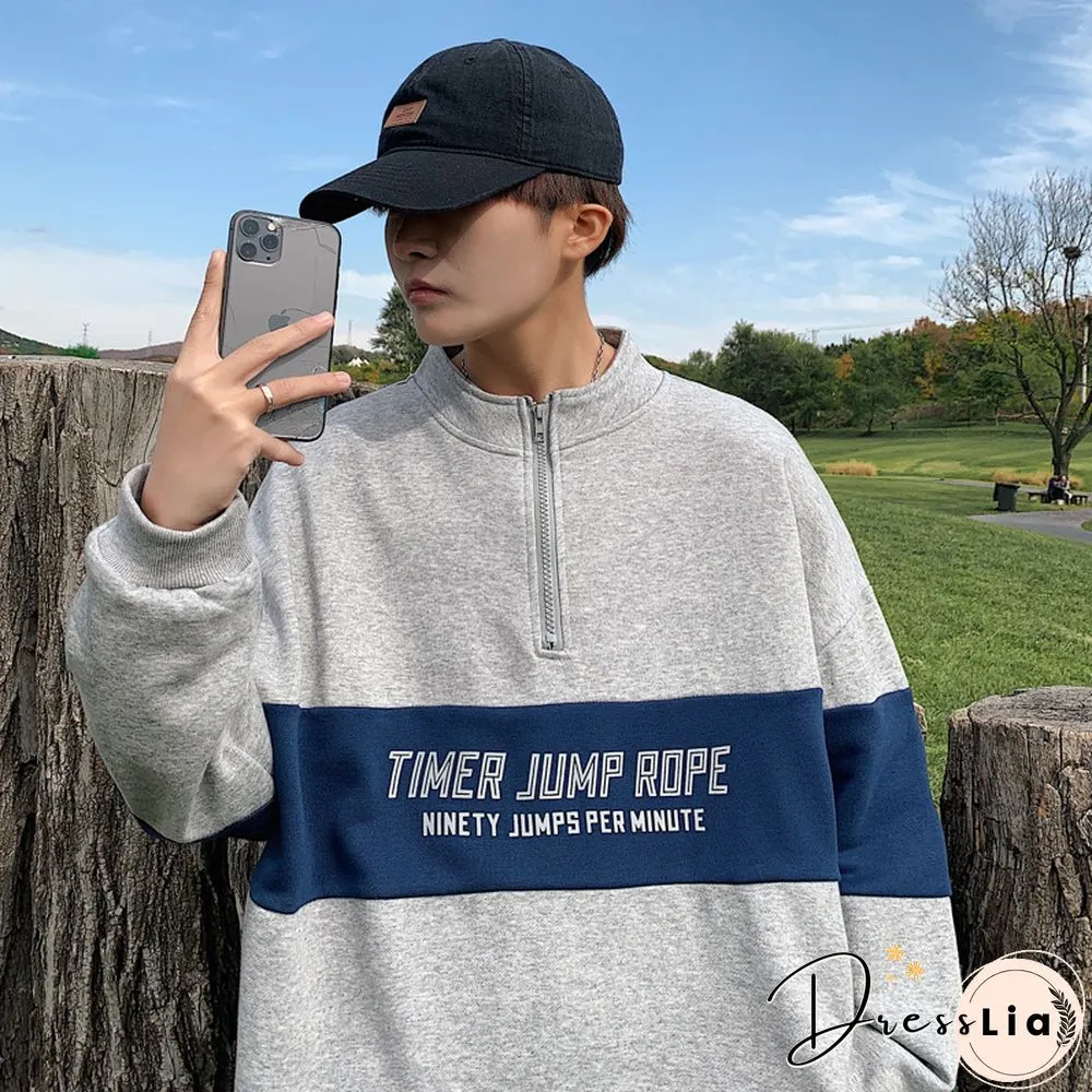 Men Vintage Print Casual Sweatshirt