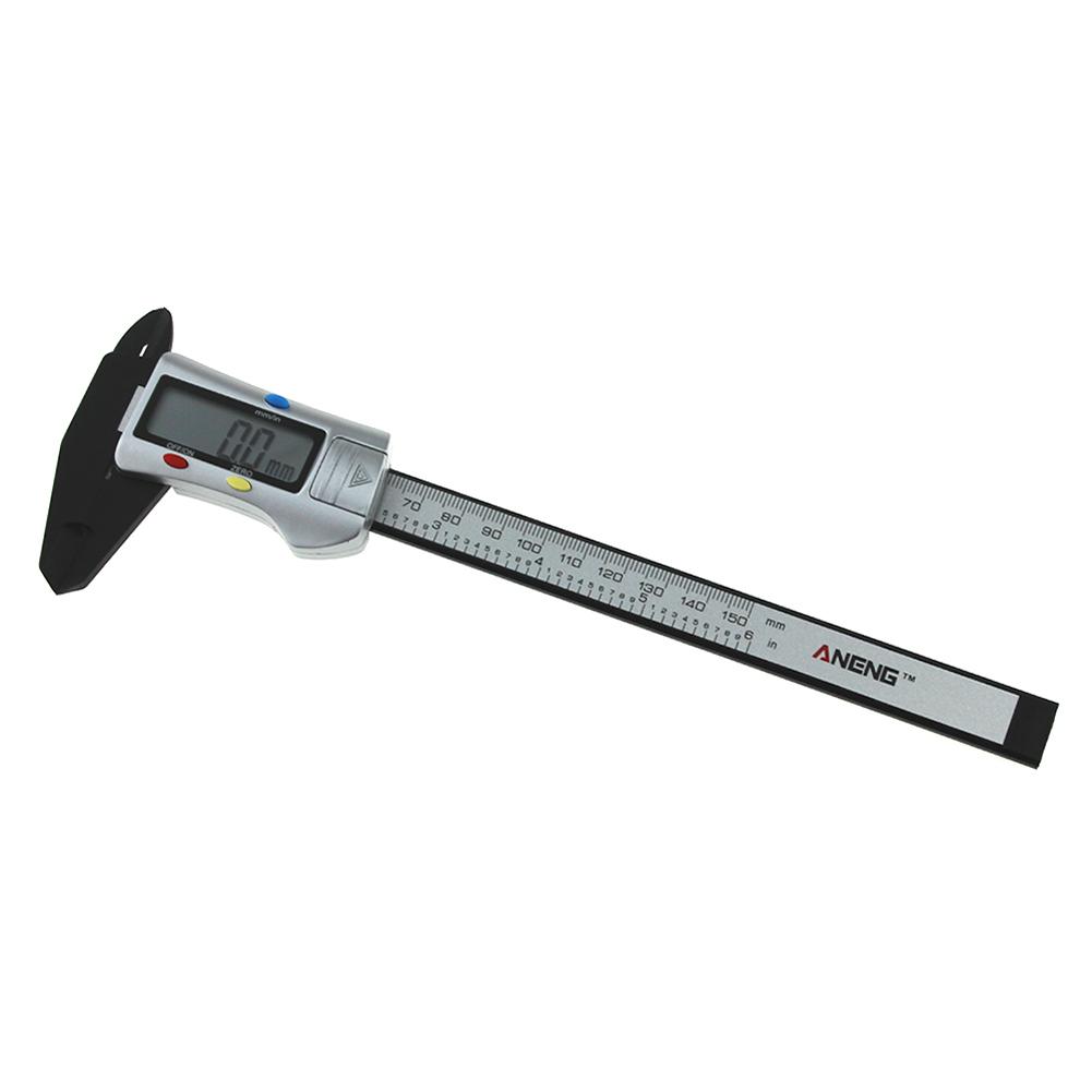 

150 mm Carbon Fiber Composite Digital Vernier Caliper Ruler Silver Color, 501 Original
