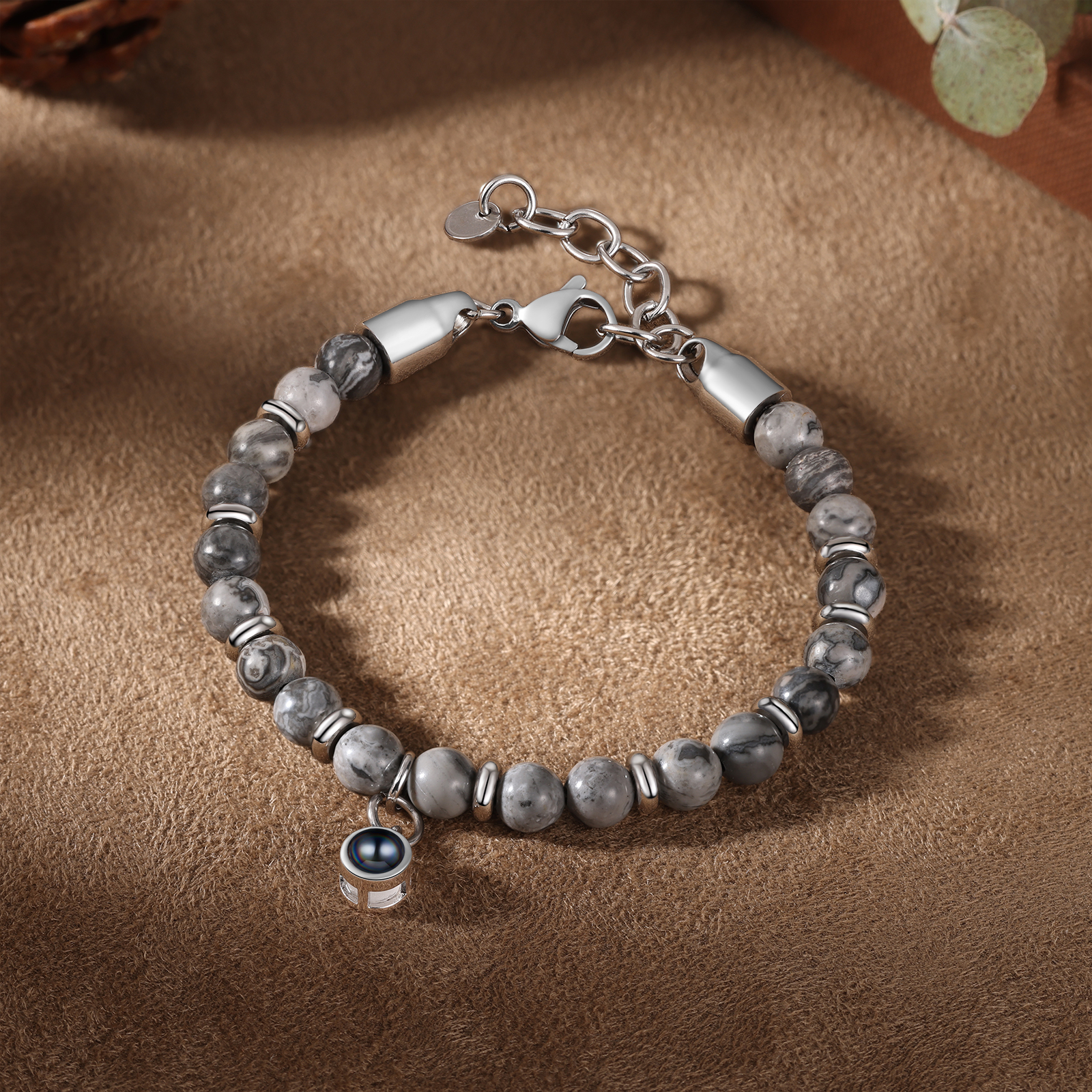 Braccialetto con proiezione personalizzato foto coppia amore Valentine 