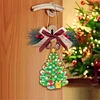 DIY Diamond Painting Christmas  Wooden Christmas Charms Decorations Santa Pendant Kits