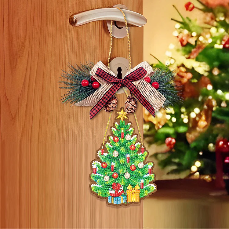 Diamond Painting Christmas Tree Pendant Santa