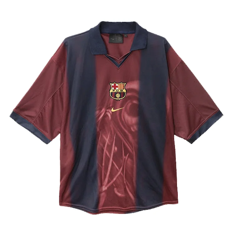 【S~4XL】Barcelona x TRAVIS SCOTT replica 2000 Home Jersey