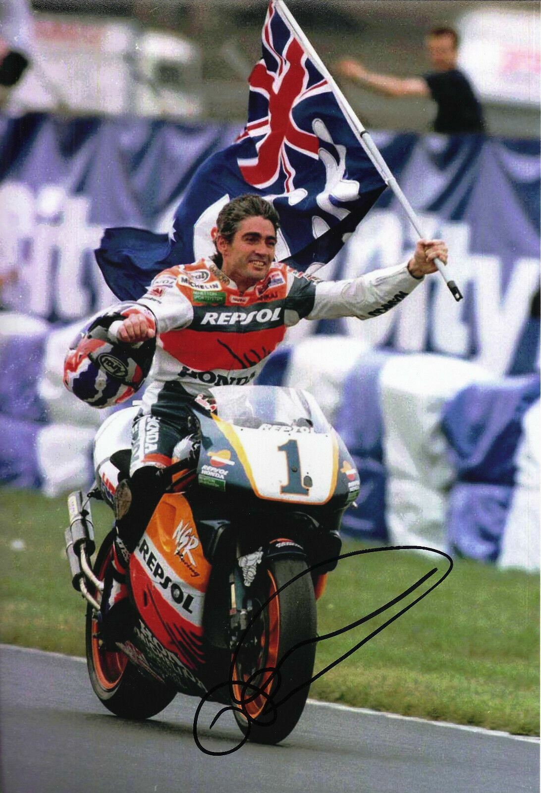 Mick Doohan Signed 12X8 Photo Poster painting HONDA AFTAL COA (3562)