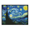 11CT Van Gogh'S Starry Sky - Stamped Cross Stitch 59*45cm/23.23*17.72in(Brand)