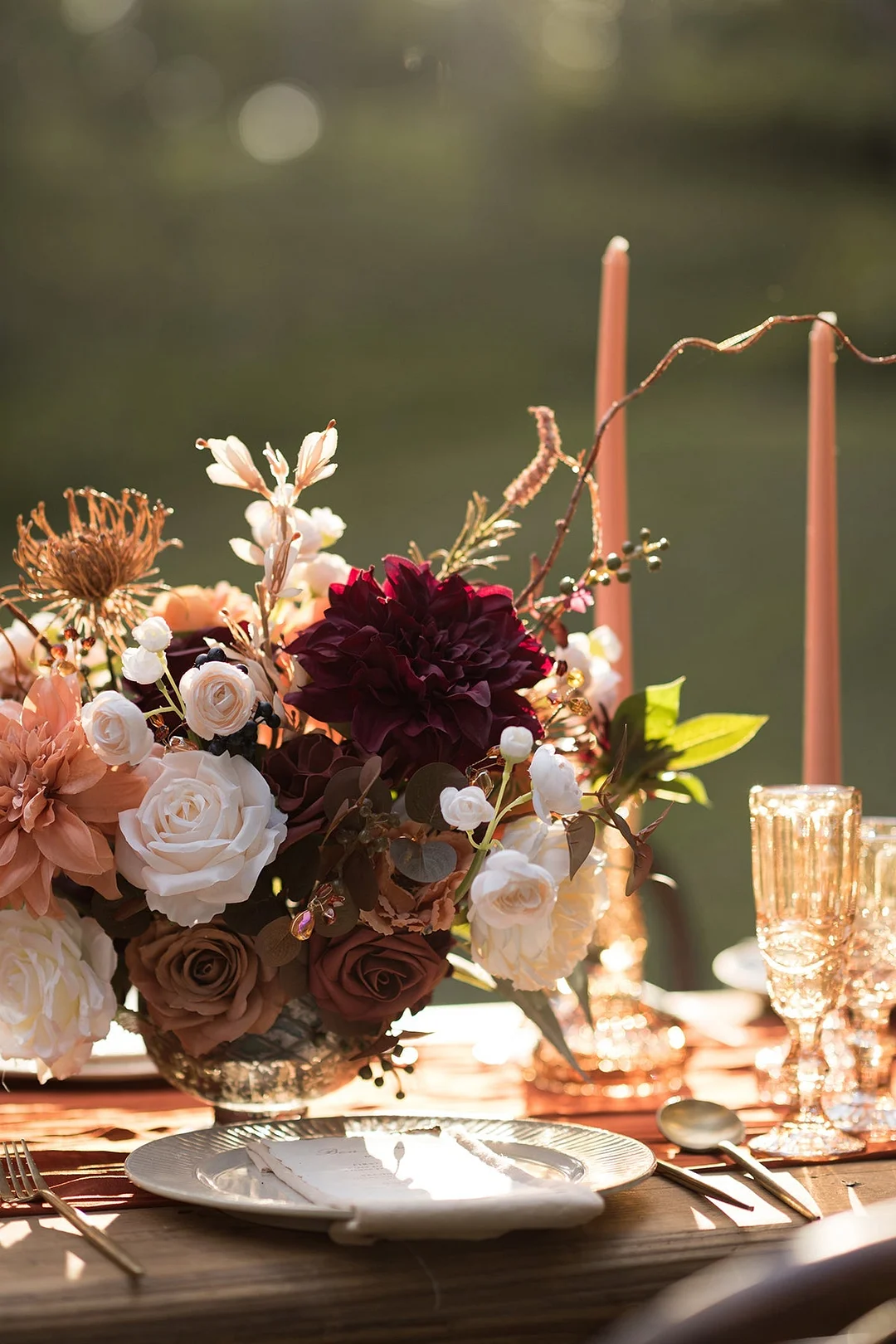 Silk Dahlia Designer Flower Boxes