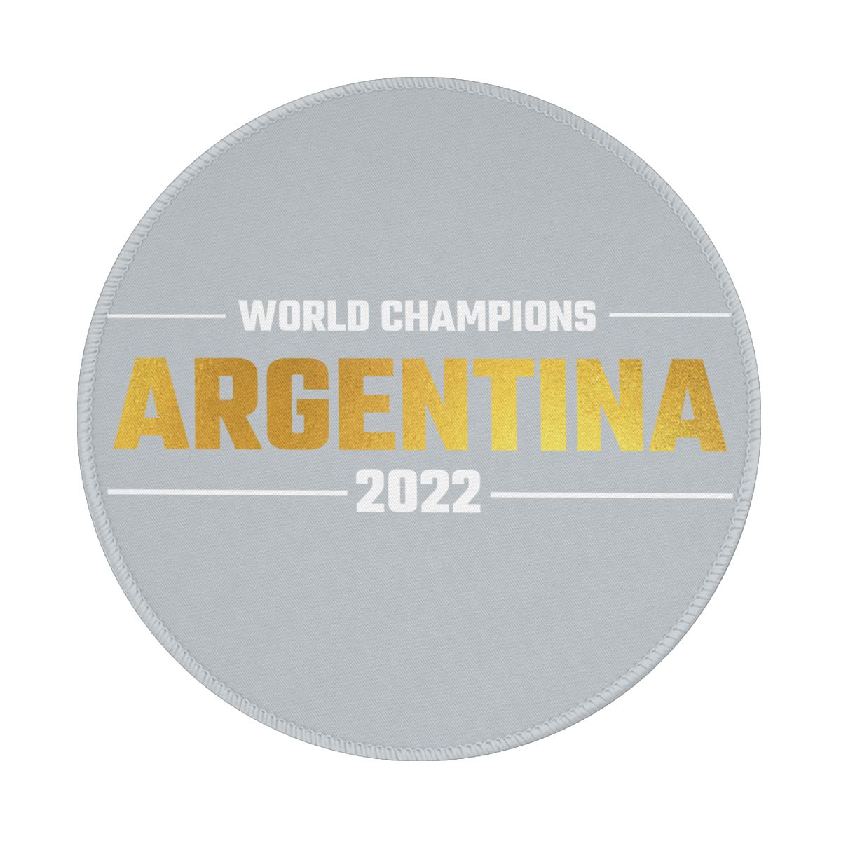 Argentina 2022 World Champions Waterproof Round Mouse Pad for Wireless Mouse