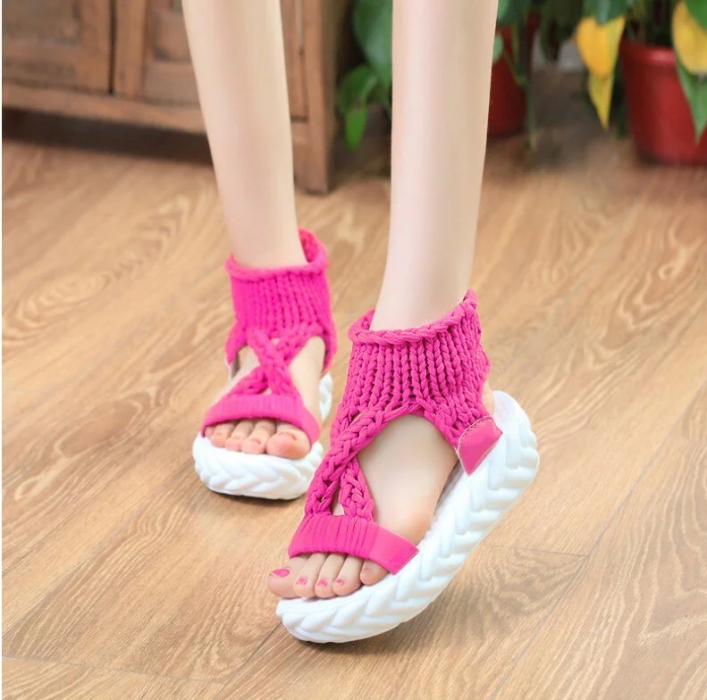 2019 New Shoes Women Sandals Summer Shoes Sandals on The Platform Flip Flops Gladiator Bottom Women Shoes