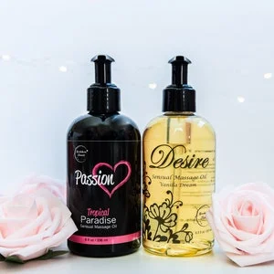 pornhint Pornhint Anniversary Gift for couples. Sensual Massage Oil for Massage & Intimate Moments. All Natural, with Scents of Vanilla and Tropical Essences.