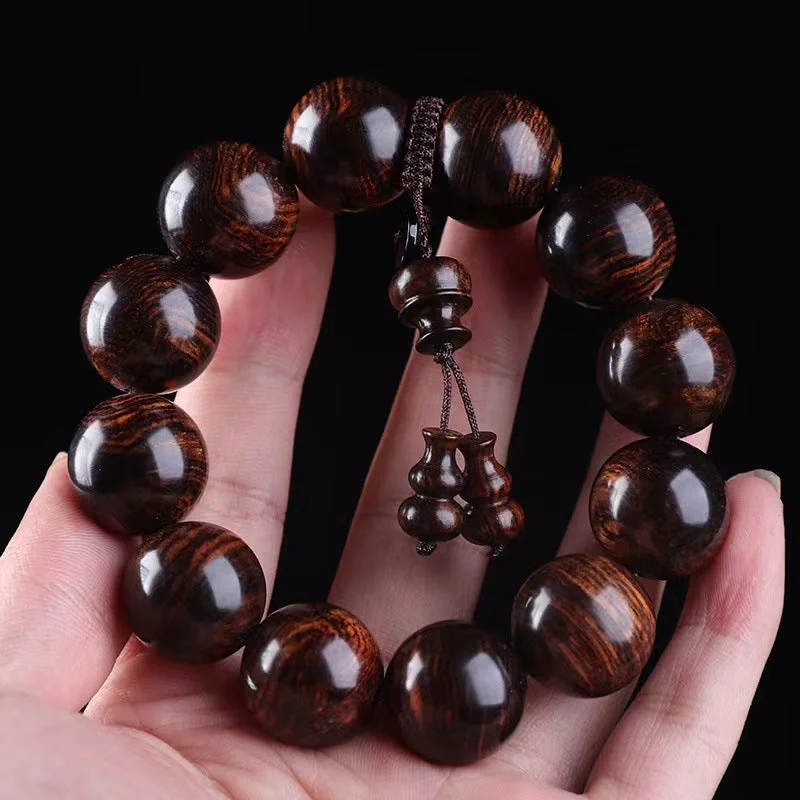 Hainan Huanghuali Groud High Oil High Density Buddha Bead Bracelet