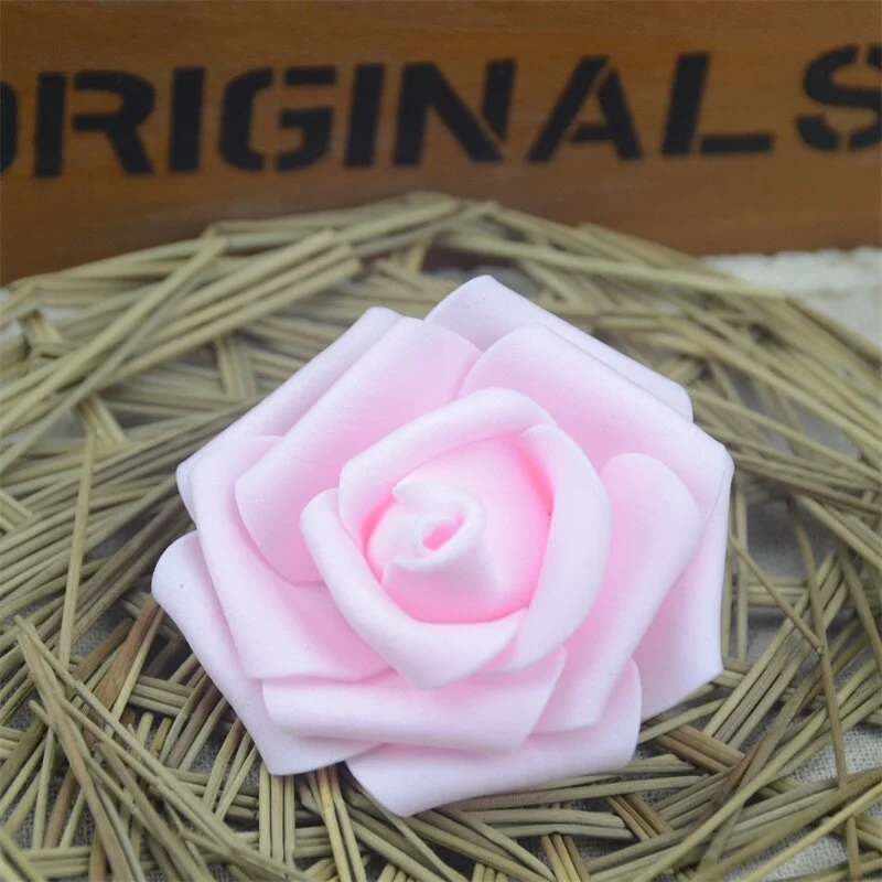 10pcs 6cm PE Foam Artificial Rose Flower Heads For Wedding Home Party Decoration DIY Garland Craft supplies Fake Flowers Ball