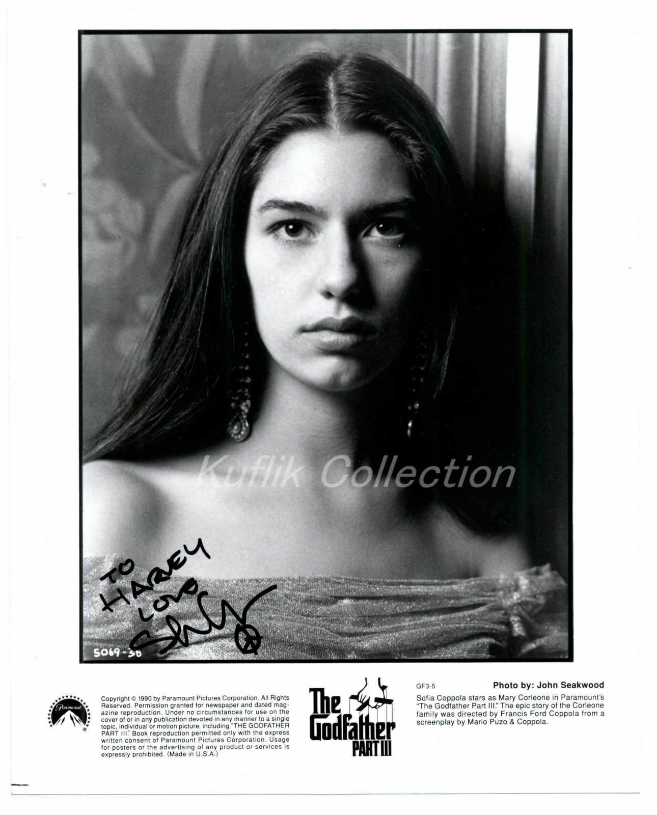 Sofia Coppola - Director Signed Autograph 8x10 Photo Poster painting - Godfather III