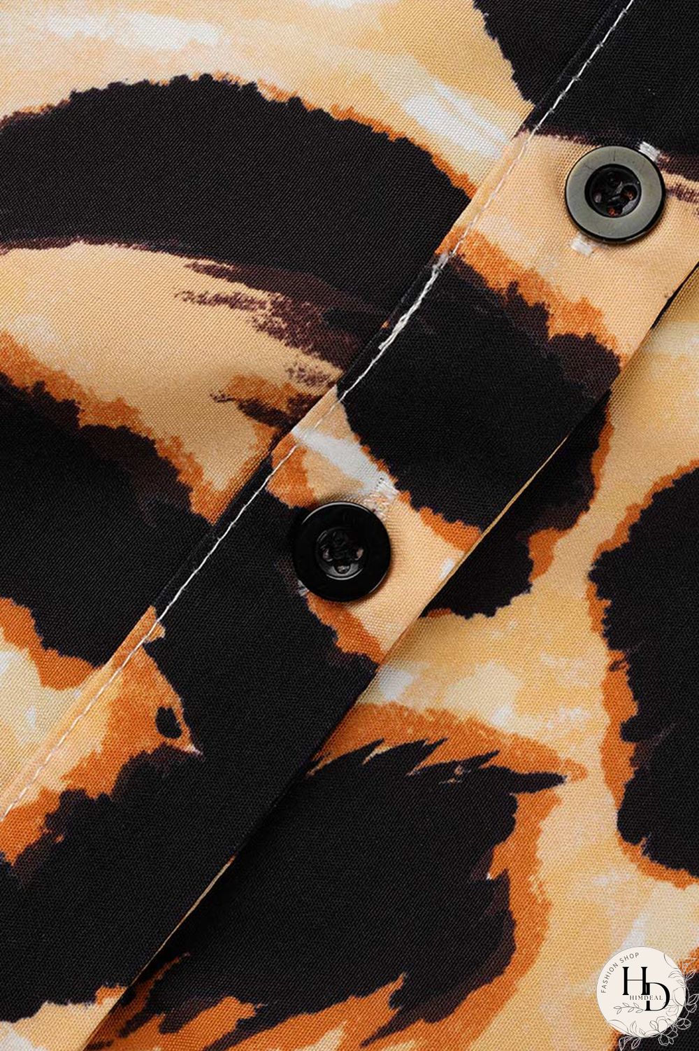 Camouflage Fashion Casual Print Patchwork Turndown Collar Shirt Dress