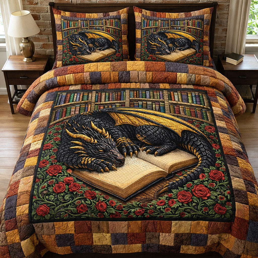 Dragon Charm 3-Piece Quilted Bedding Set GFTOTP17585