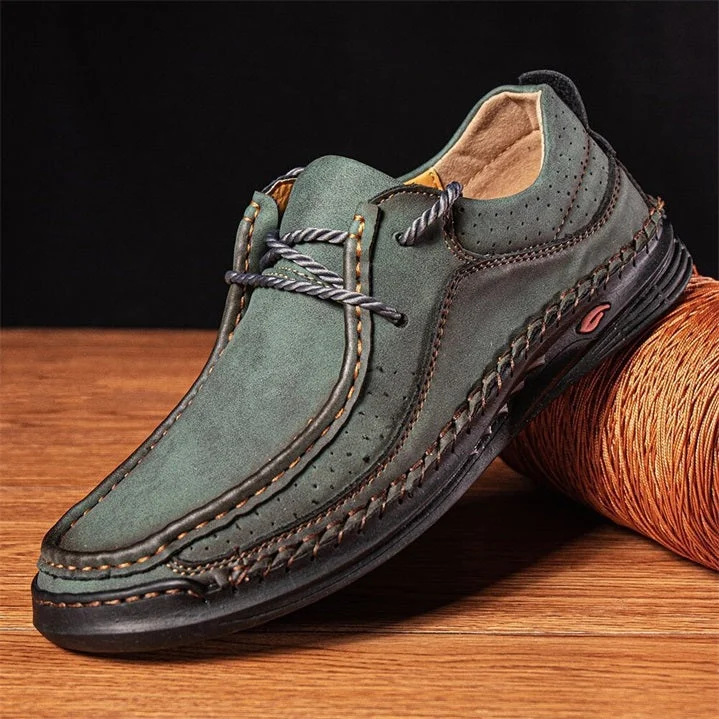 Men Hot Sale Handmade Leather Loafers Shoes Comfortable Soft Flat Driving Shoe