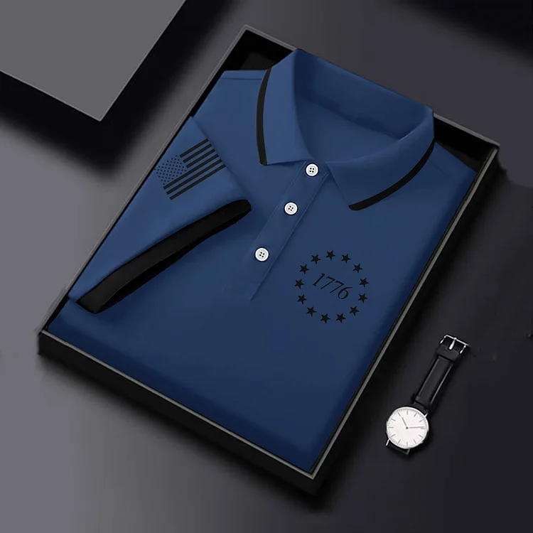 Men's Independence Day 1776 Print Polo Shirt