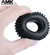 AMK 4Pcs 1.0" Rubber All Terrain Tires 25x50x20mm for 1/24 RC Crawler Cars Axial SCX24 90081 1/18 TRX4M (4PCS)