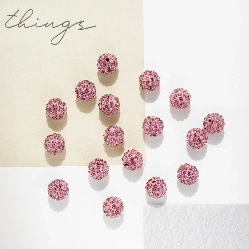 1 Piece Chinoiserie Solid Color Rhinestone Soft Clay Knitting Jewelry Accessories