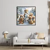 Golden Retriever Snowman-14CT Stamped Cross Stitch 40*40cm