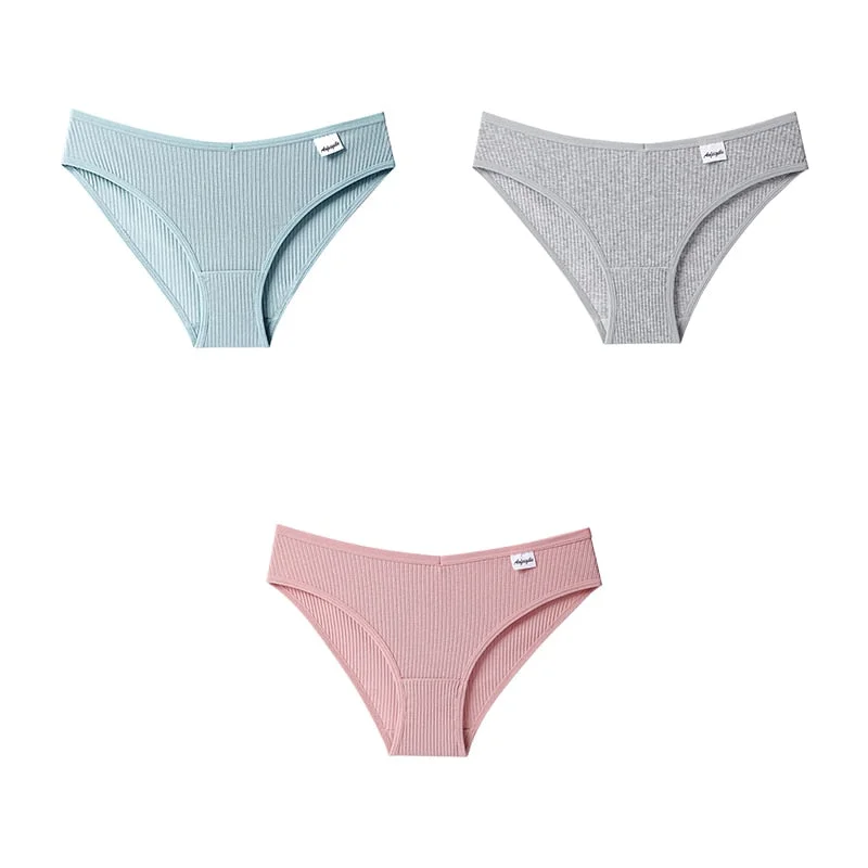 3pcs Women Panties Cotton Underwear For Woman Briefs Female Panties Cotton Lady Lingerie Intimates Women's Underwear BANNIROU