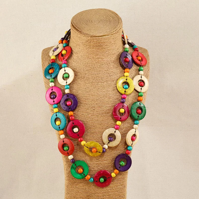 Casual Colorful Hand Beaded Necklace