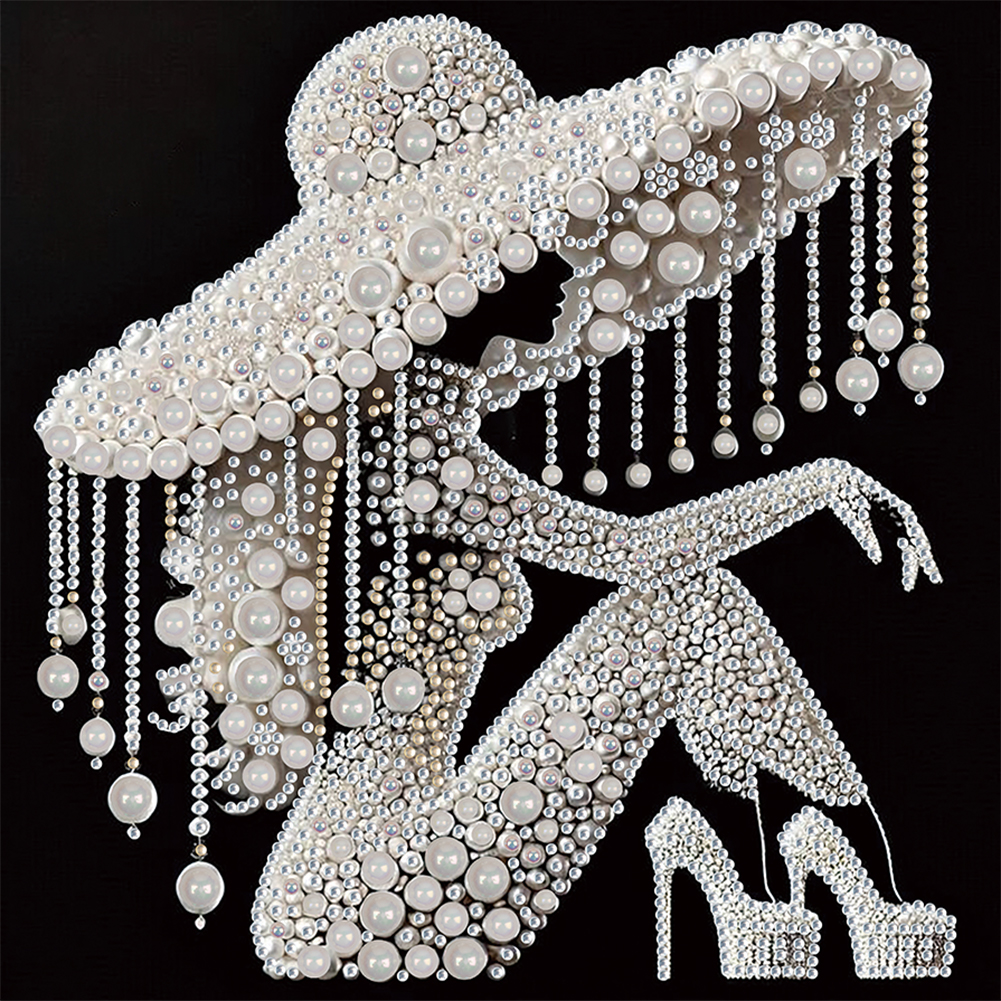 Elegant Lady 30*30cm(canvas) special shaped drill diamond painting