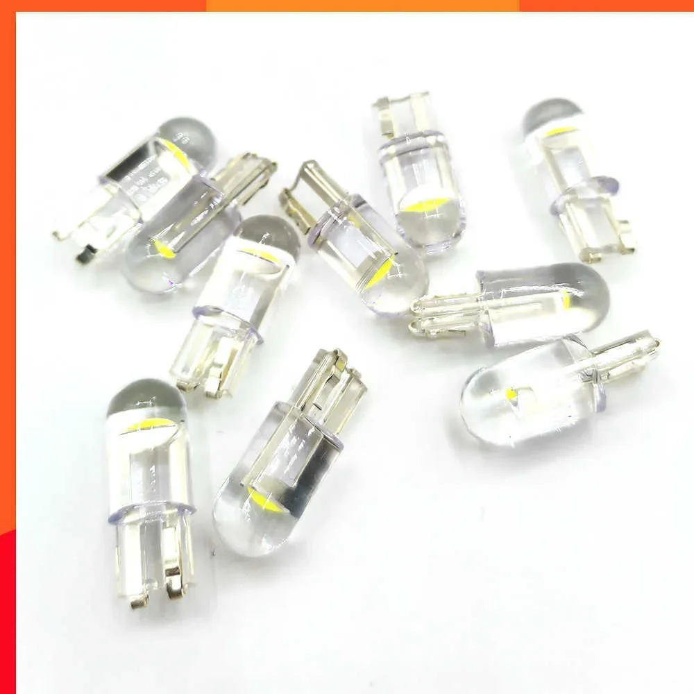 10PCS New T10 W5W WY5W 168 501 2825 COB LED Car Wedge Parking Side Door Bulb Instrument Lamp Auto License Plate Light