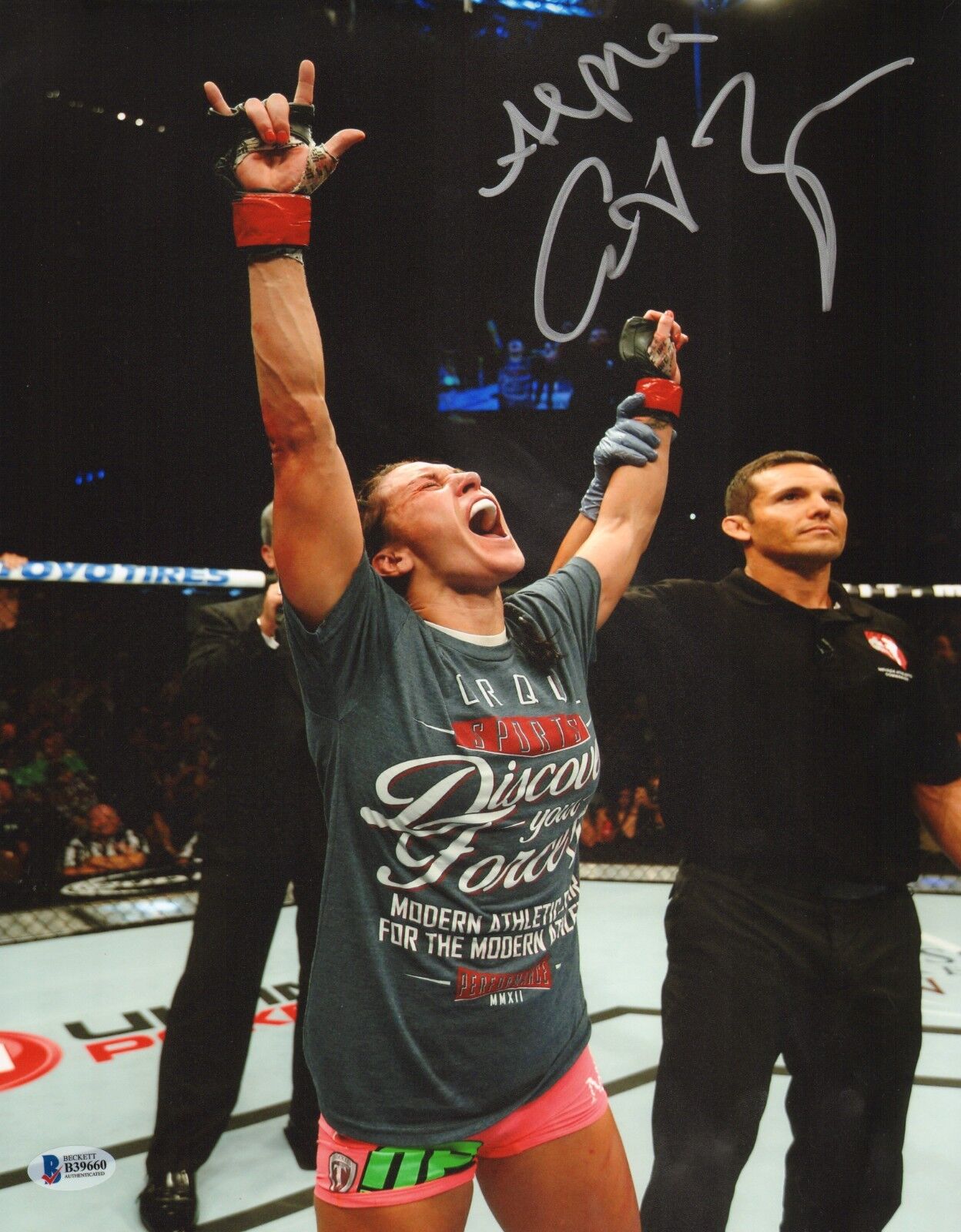 Cat Zingano Signed UFC 11x14 Photo Poster painting BAS COA Picture 178 TKO Win vs Amanda Nunes 1