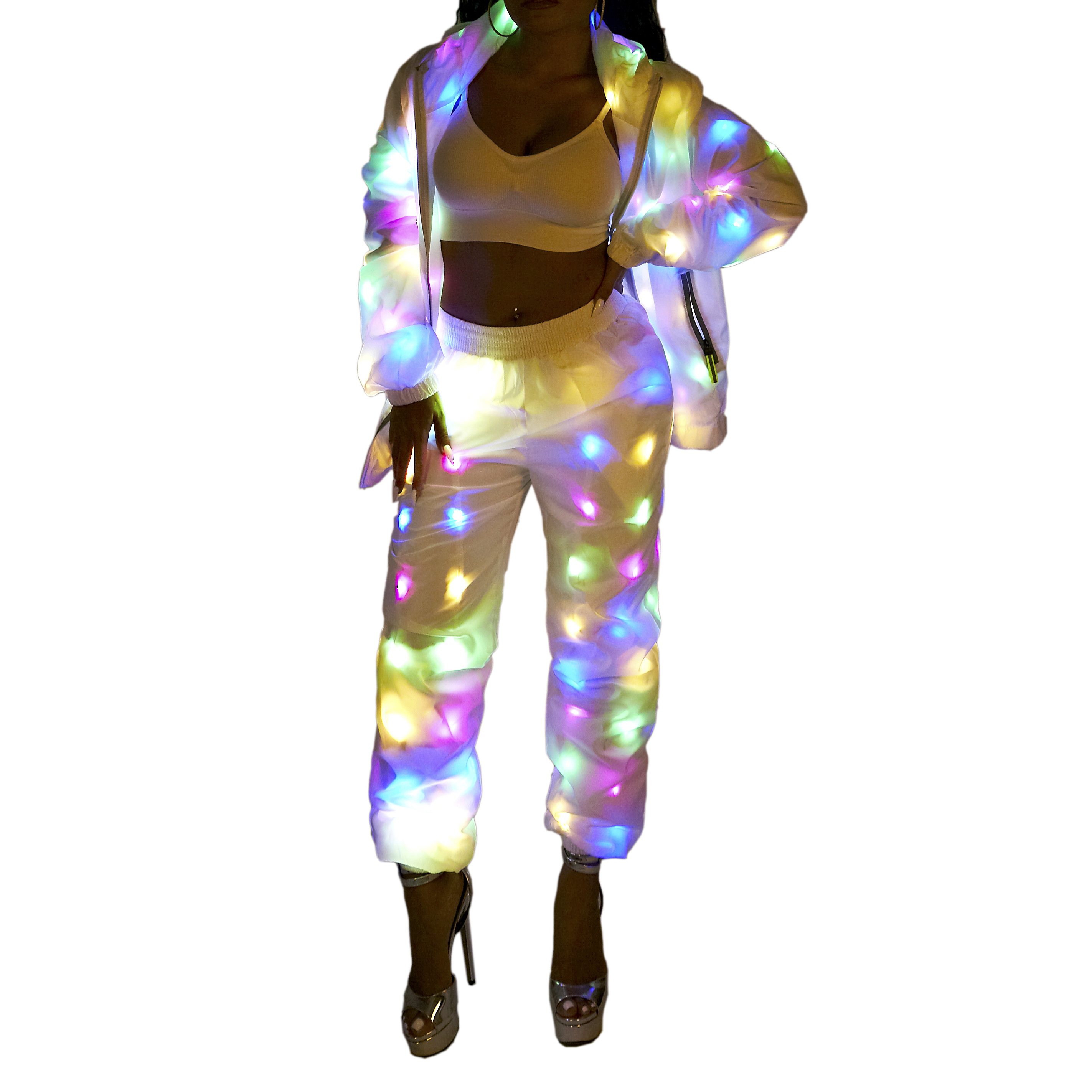 LED Light up pants For Men and Women Unisex Novelty Costume For Burning Man Party Carnivals Halloween Xmas Raves