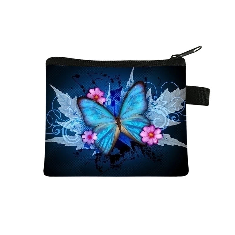 Women’s Butterfly Polyester Zipper Coin Purses