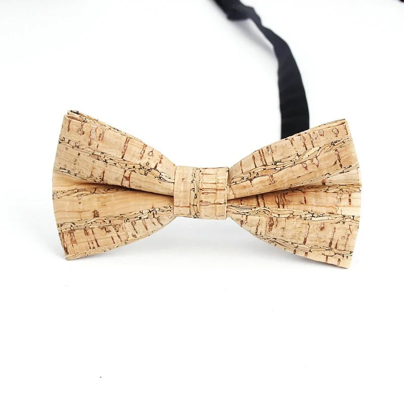 New Bow Tie Male Cork Bow Ties Creative Wood Grain Bow Tie Wedding Groom Host Bowtie Gifts for Men Business Men's Accessories