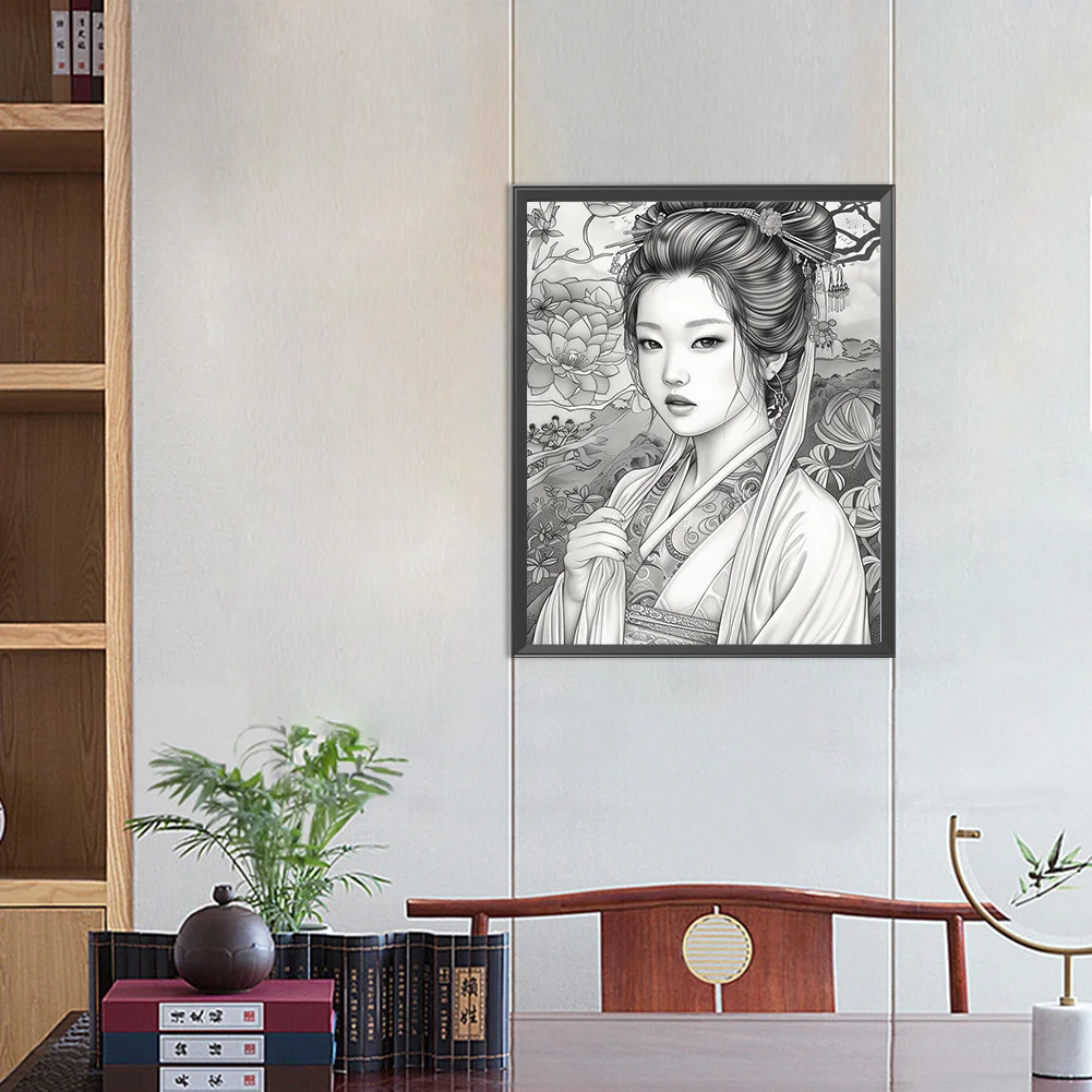 Diamond Painting - Full Round Drill - Ancient Style Beauty(Canvas|40*50cm)