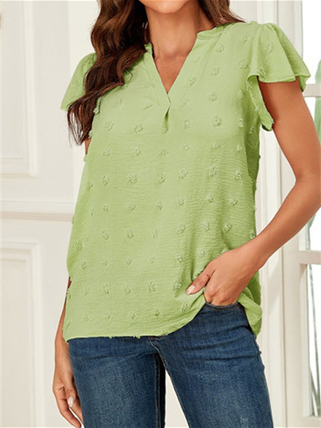 Women Long Sleeve V-neck Graphic Floral Printed Top