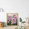 (Counted/Stamped)Peony Flower-14CT Cross Stitch 32*35cm/12.6*13.78in