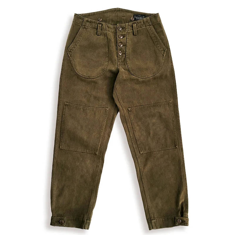 Vintage Casual Heavy Cotton Cargo Pants