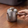 Retro hanging ear hand brewed coffee pot stainless steel tea set home portable teapot