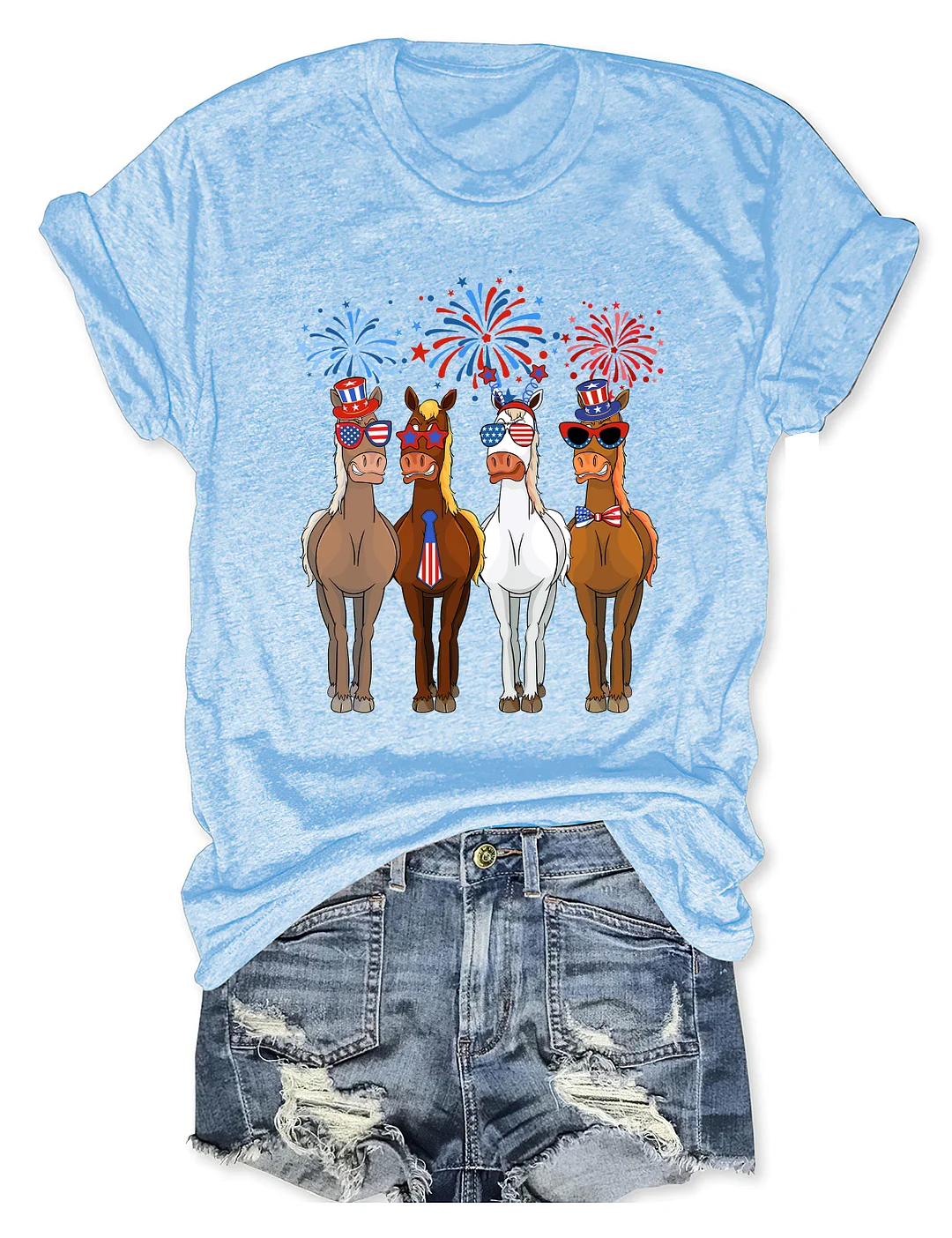 4th Of July Horses T-shirt