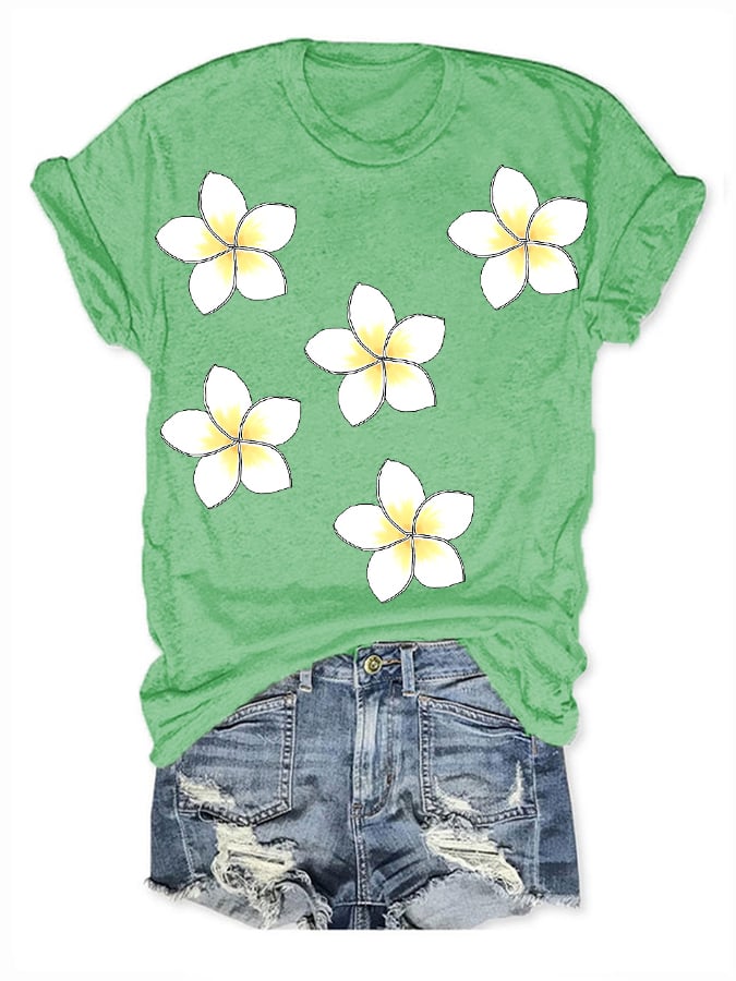 Hawaiian Volcano Print Casual T-Shirt