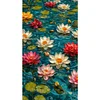 Lotus-11CT Stamped Cross Stitch 40*70cm/15.75*27.56in(Big Size)