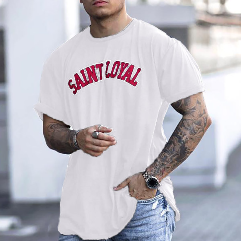 Men's casual fashion short sleeves letter printed T-shirt - Krazyskull