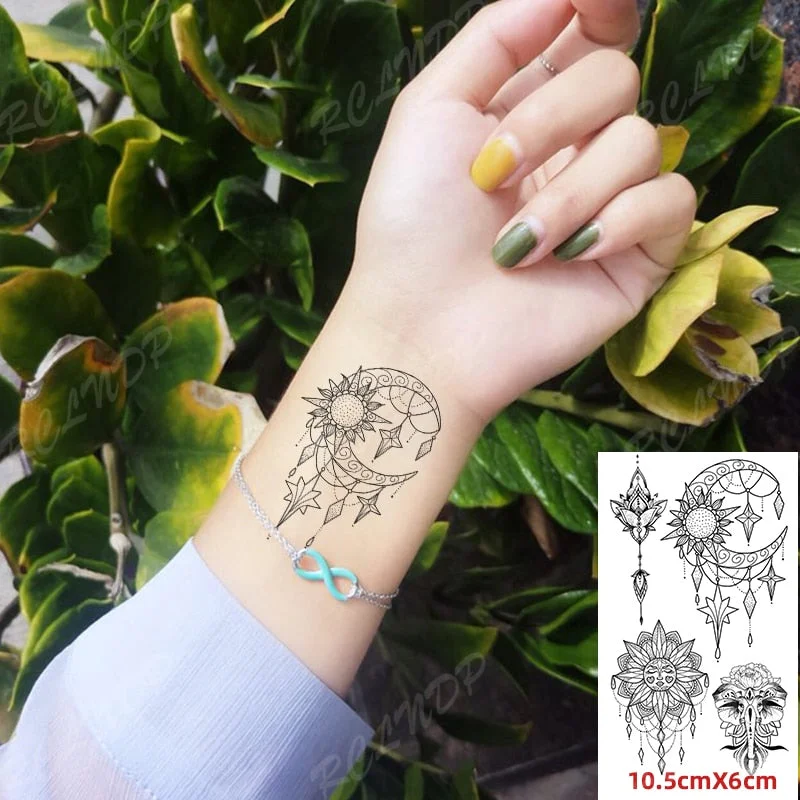 Waterproof Temporary Tattoo Sticker Small Cute Flower Plant Body Art Flash Tatoo Fake Tatto for Women Men