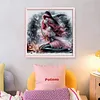 Halloween Mermaid Princess Witch-11CT Counted Cross Stitch 40*40cm/15.75*15.75in tapestrymarket